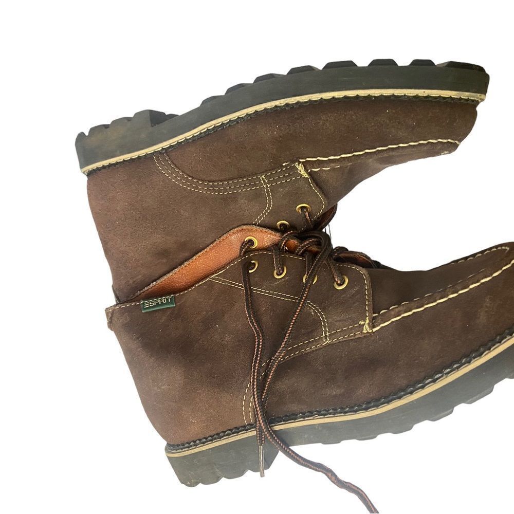 Espirit size 8.5 suede lace up boots brand new perfect never worn